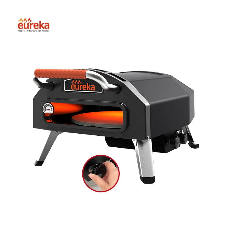 Новая модель кухонная газовая уличная Вращающаяся печь для пиццы 16 дюймов заднего двора вечеринки