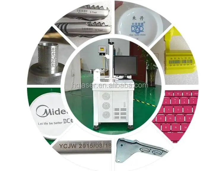 HGTECH Best price LSF20 portable metal nometal fiber laser marking engraving machine for automobile accessory