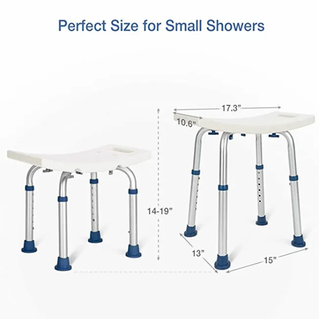 Bathroom safety non-slip shower seat bath chair with tool free installation