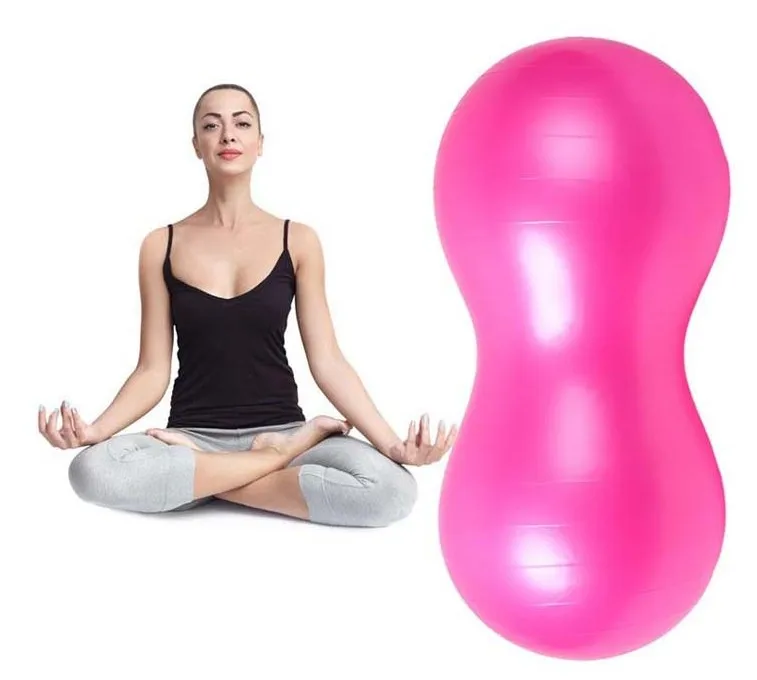 Wholesale custom yoga ball white peanut massage ball inflatable pvc peanut yoga ball 75cm 65cm
