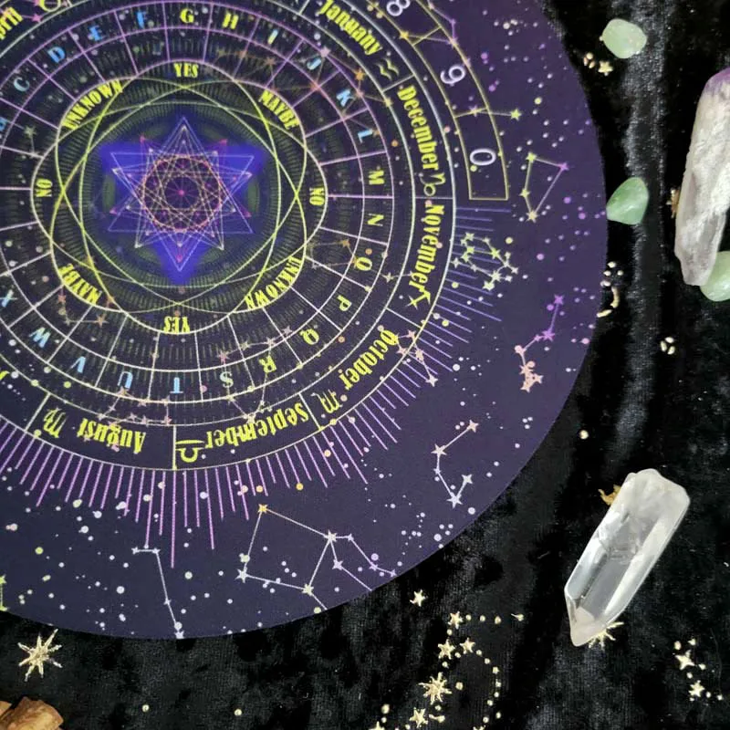 Маятниковые коврики со звездным небом декор гадание резиновая доска круглые для дайвинга гадания алтаря таро скатерть ритуальная ткань
