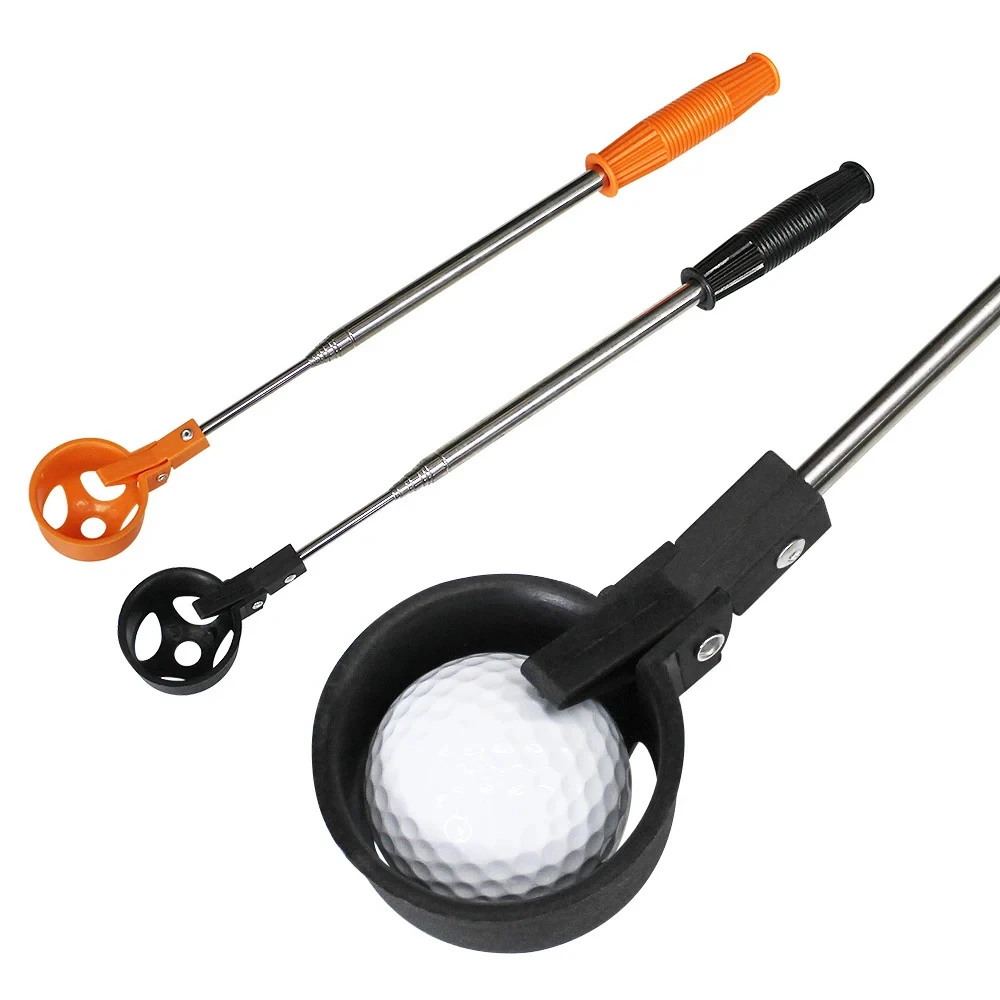 aluminum scoop golf ball pick up retriever grabber picker with rubber grip handle shag bag