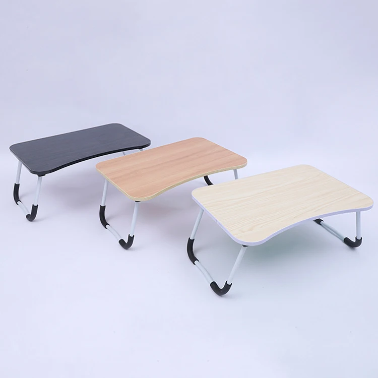 2022 mini adjustable foldable wooden laptop table portable folding ergonomic laptop desk stand for bed