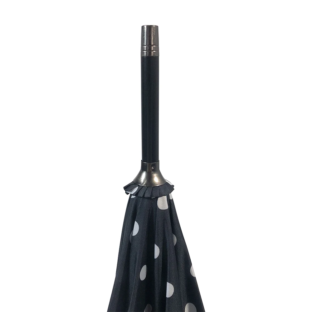 Hot New Products Wholesale Metal Shaft Stick Straight Fashion Auto Open Umbrella For Ladies Durable Plastic Handle  Reliability