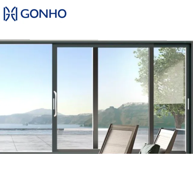 GONHO most popular durable Florida Approval automatic fiber sliding door japan panels sliding glass patio door