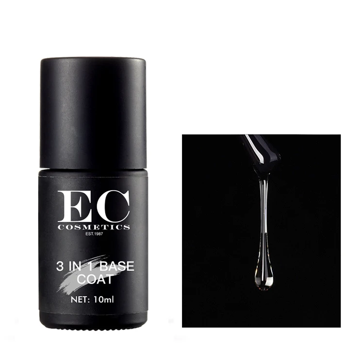 Private label rubber base gel clear thick nail extend strengthen primer liquid multi function 3 in 1 base coat bulk wholesale