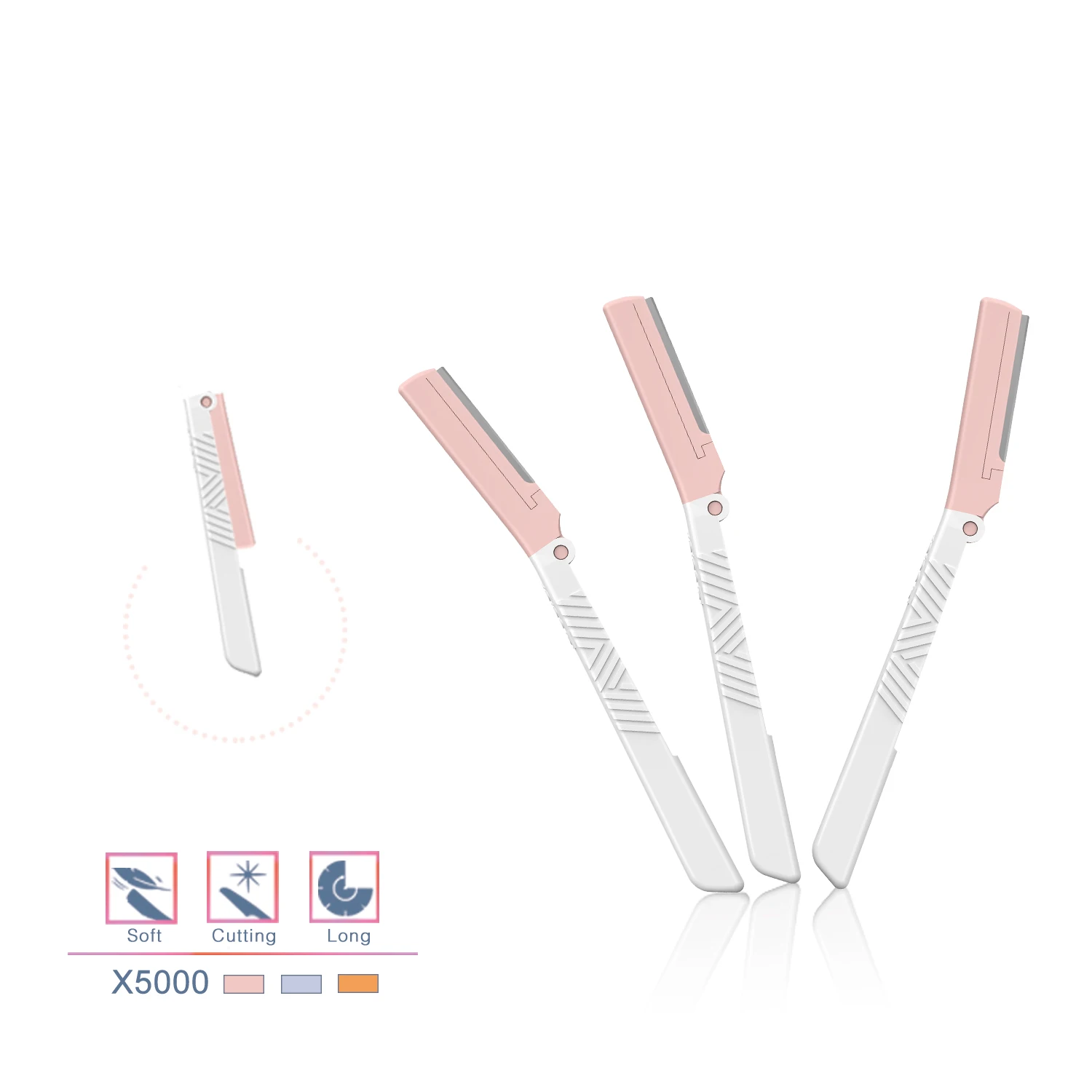 Customizable logo and color Ladies Foldable Facial Razors Eyebrow Shave Hair Simple Eyebrow Trimmer