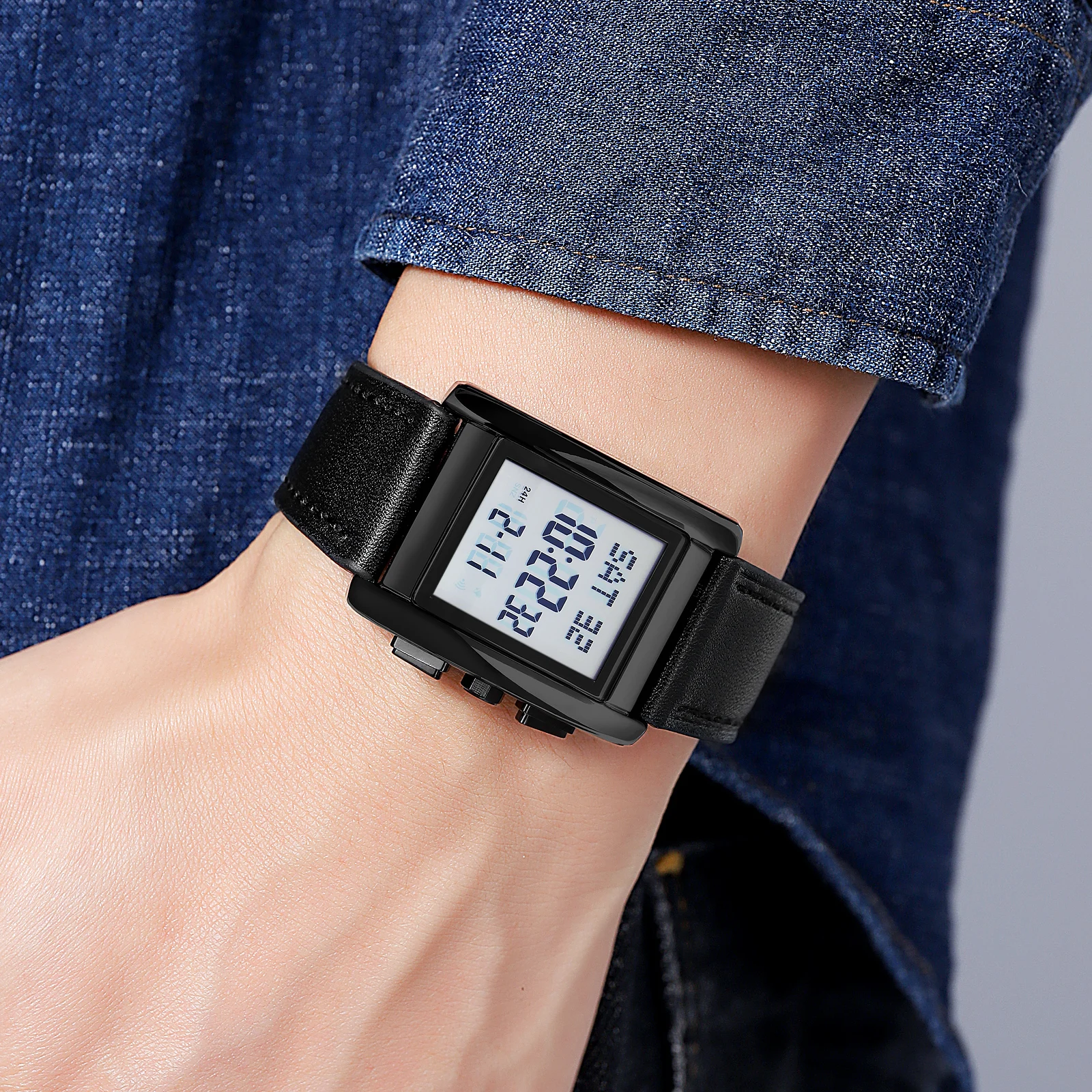 2024 NEW SKMEI 2273 relojes hombr al por mayor digital watch metal bracelet mens watches gold luxury waterproof watch