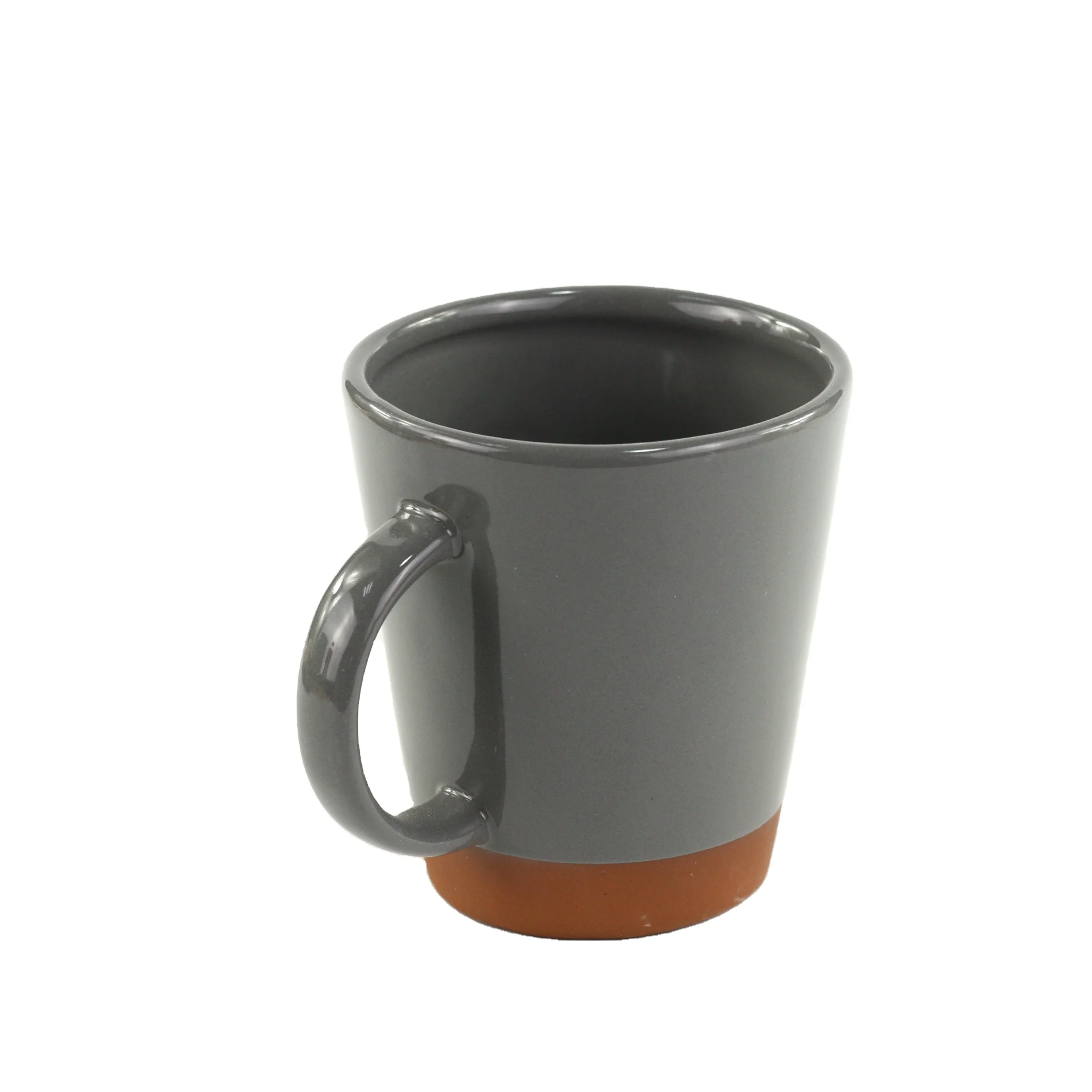 Wholesale Cheap Terracotta coffee mugs/cups with emboss logo