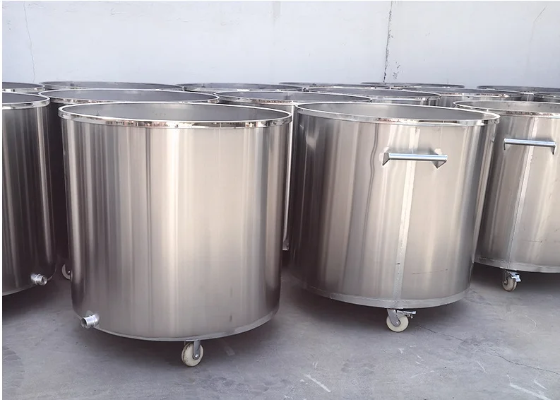 100L 200L 500L 1000L 1500L 2000L Stainless Steel Movable Chemical Storage Tank Equipment With Wheels