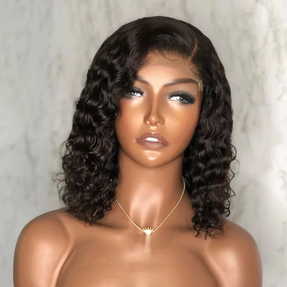 Loose Curly Wave Black Short Bob Wig suitable for black women Synthetic Hair Wigs short synthetic hair wigs