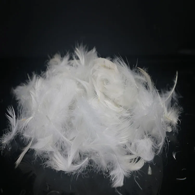 4-6CM Washed Safed White Duck Feathers Plume Natural Materials For Soft Filling Materials