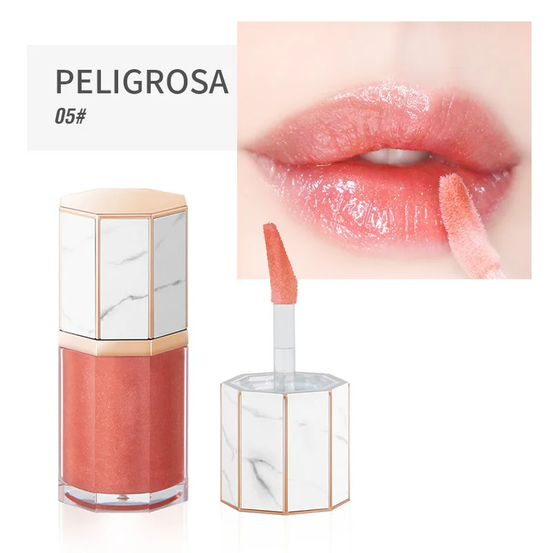 wholesale custom high quality private label cute gold vegan jelly clear glitter mini lip gloss private label