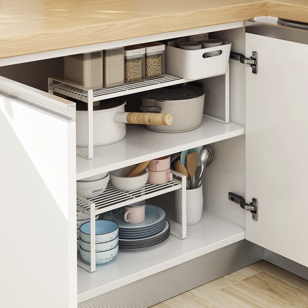 Favourable Space-saving Kitchen counter top organizer Herb Rack Spice storage rack Dish Stand Holder for cabinet