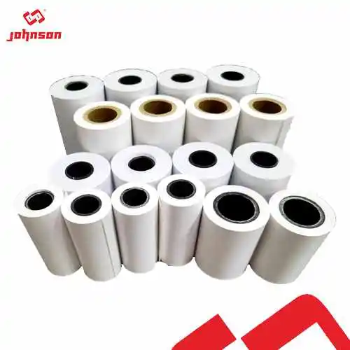 Johnson factory price wholesale customized size Liner less label 58 mm*65 m for direct thermal Printer scale Label