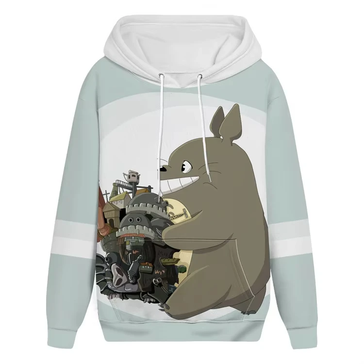 Wholesale My Neighbor Totoro Cosplay For Men Women Kids Black Printing For Men Women Kids Cosplay Costume Anime Hoodie Hooded