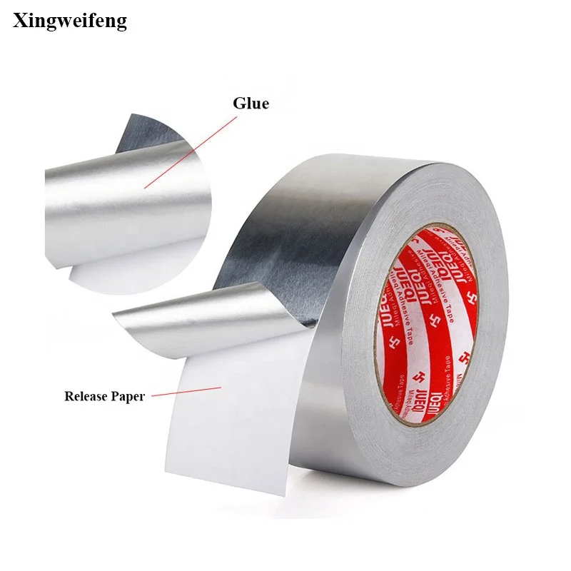 
Mileqi high quality adhesion sticky mesh roofing refrigerator single side and double sided aluminum foil tape 