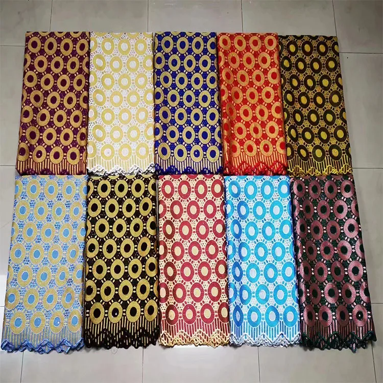 Nigerian lace 100% cotton material for wedding fabric embroidery swiss lace fabric tissu africain voile suisse coton dentelle
