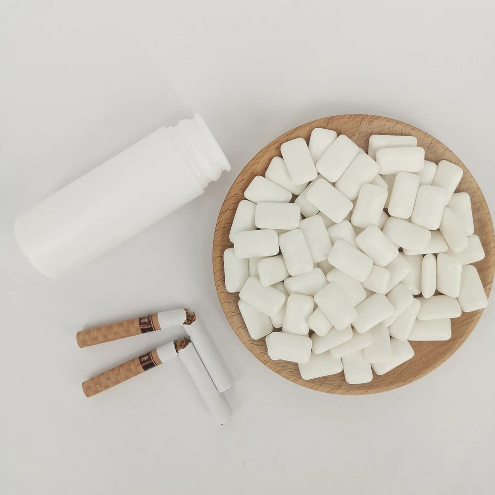 long term real effect stop smoking chewing gum peppermint flavour