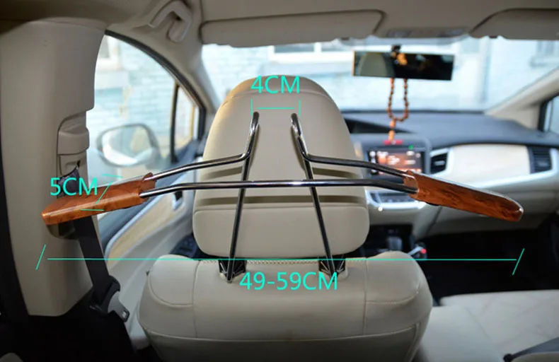Retractable Stainless Steel and ABS Car Clothes Holder 0.7kg car back seat coat hanger