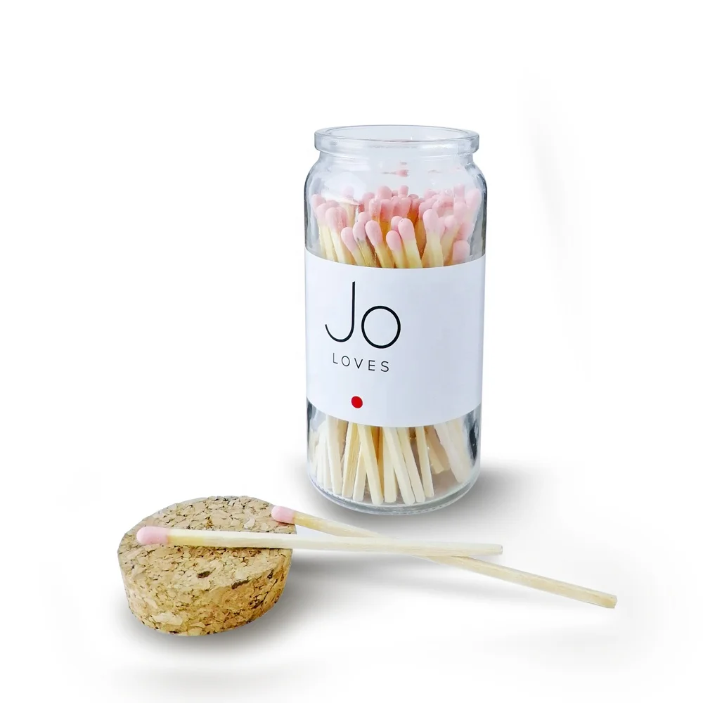 Glass bottle matches wood matches in bulk colored head safety matches