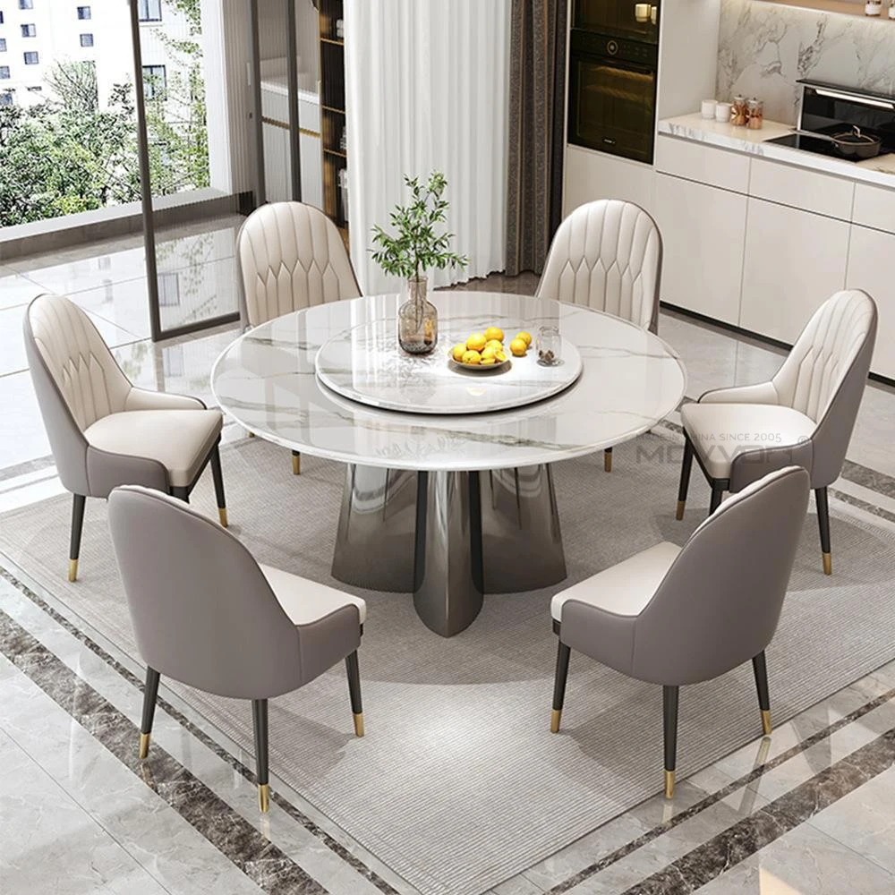 Modern Style Dining Table Sets Removable Stone Ceramic Iron Material Dining Furniture for Home Office Versatile Use