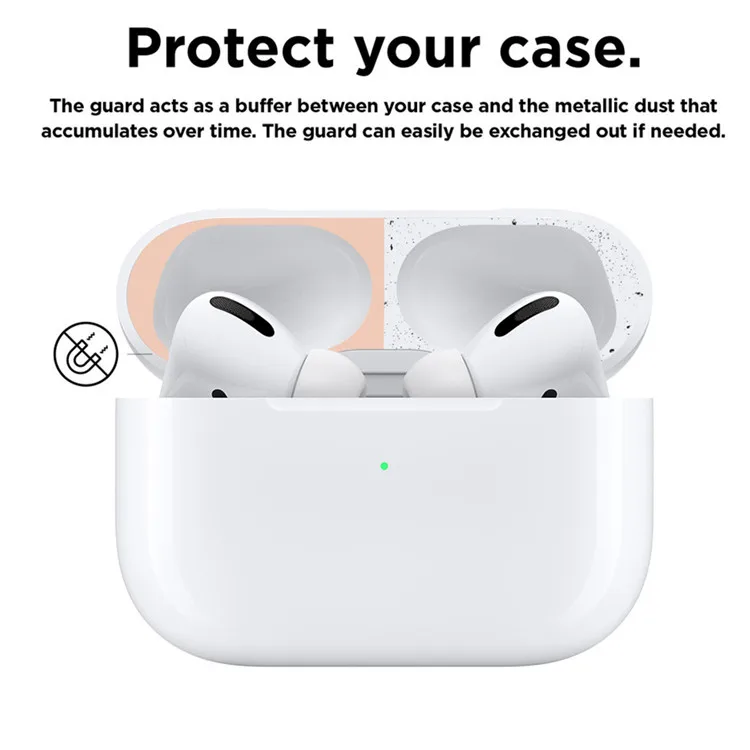 Металлический чехол для Airpods Pro пылезащитная наклейка Apple Air Pods