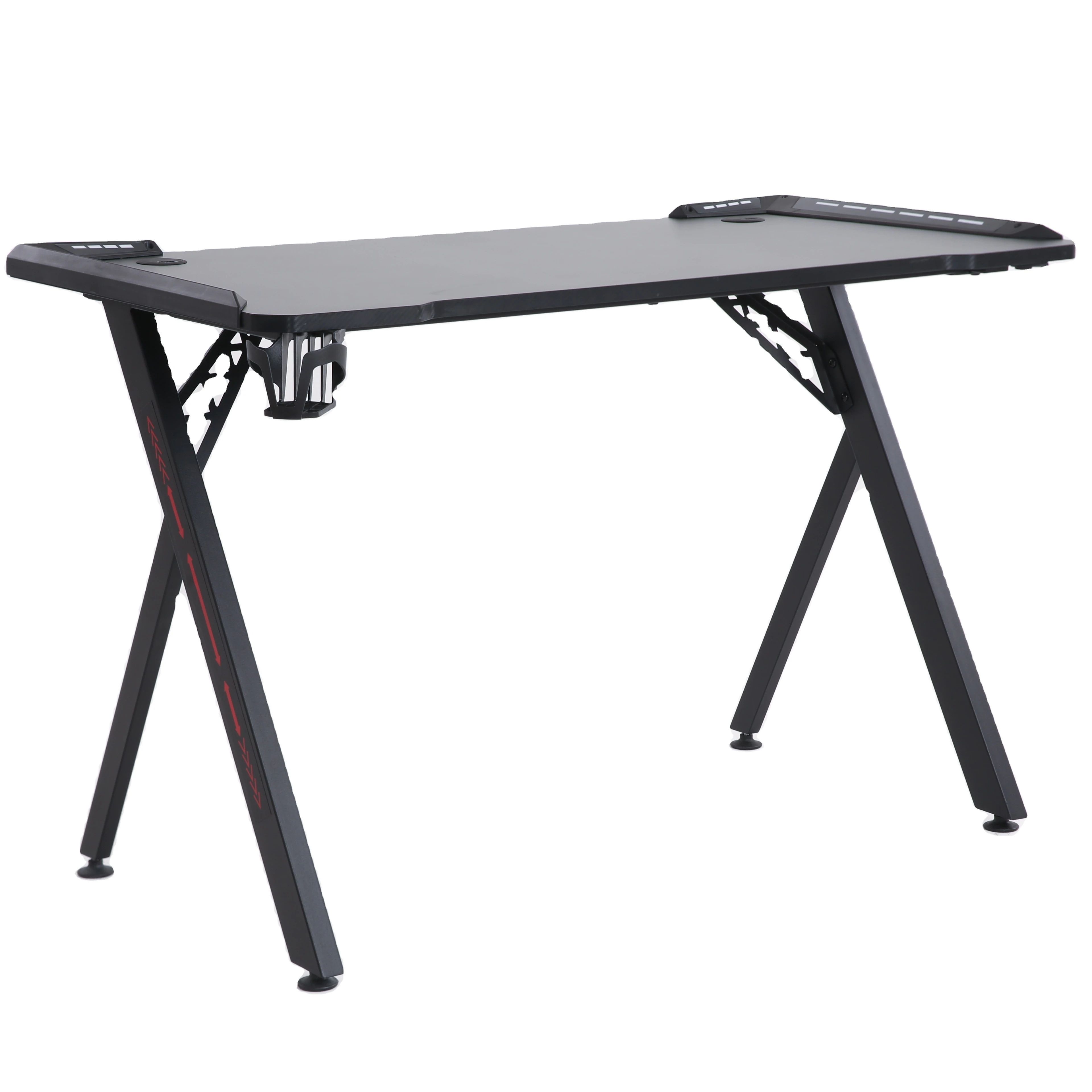 Desktop Home Computer Standing Table Desk Internet Cafe Game with LED