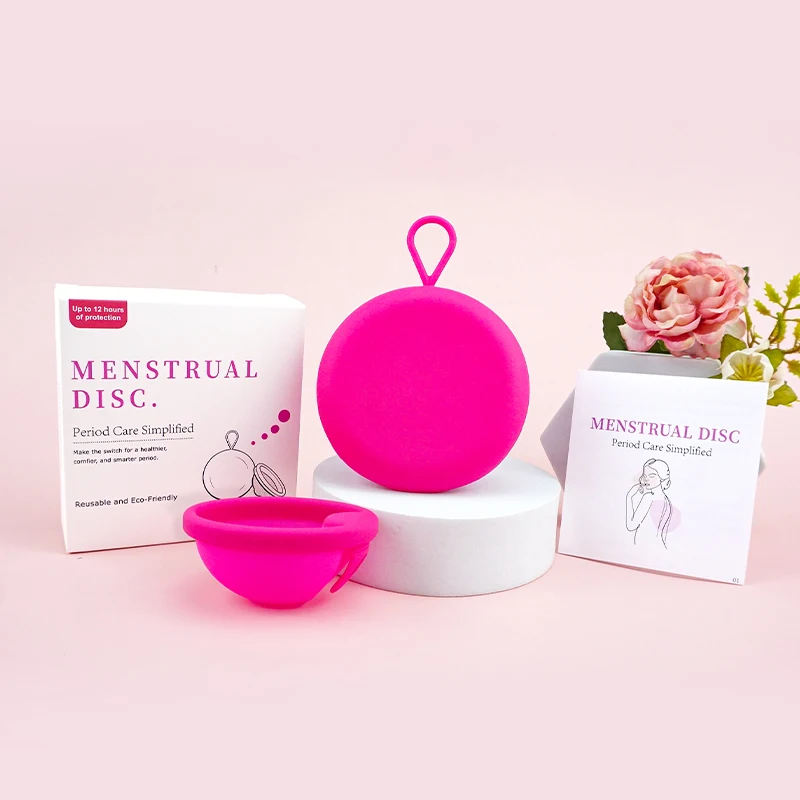 Feminy Silicone Menstrual Disc Small Loop Reusable Ring Menstrual Disc