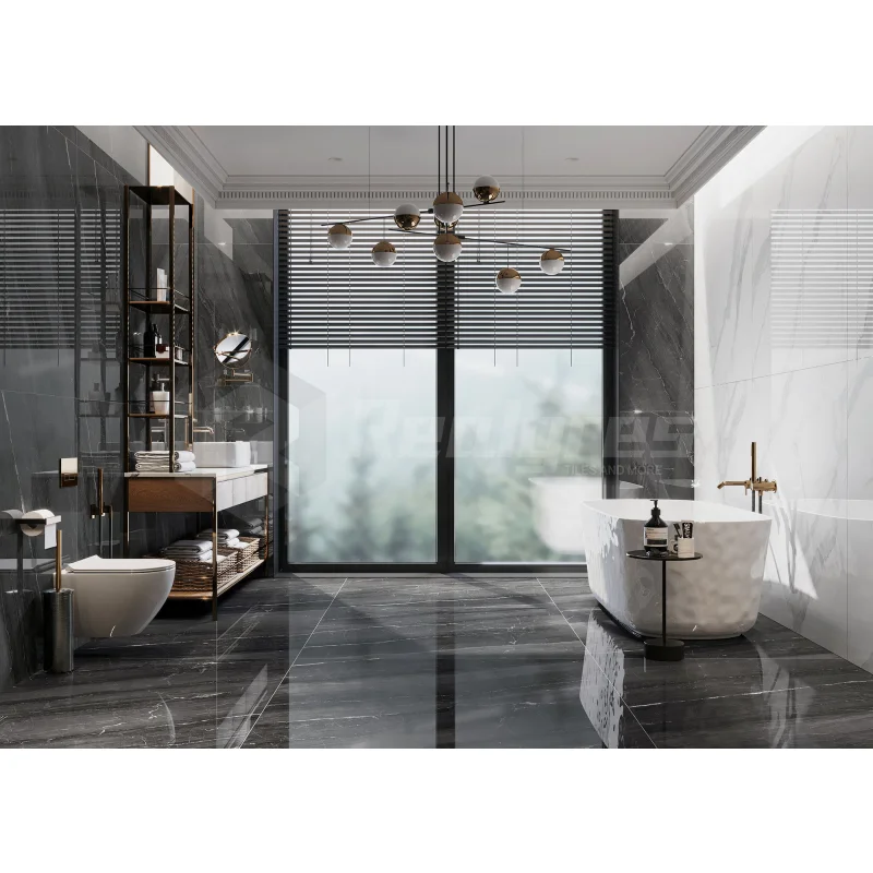 Premium Green Vein Marble Look Porcelain Tile Living Room Big Size 1200x1200 Wall Floor Tiles Floor Porcelain Stone Effect