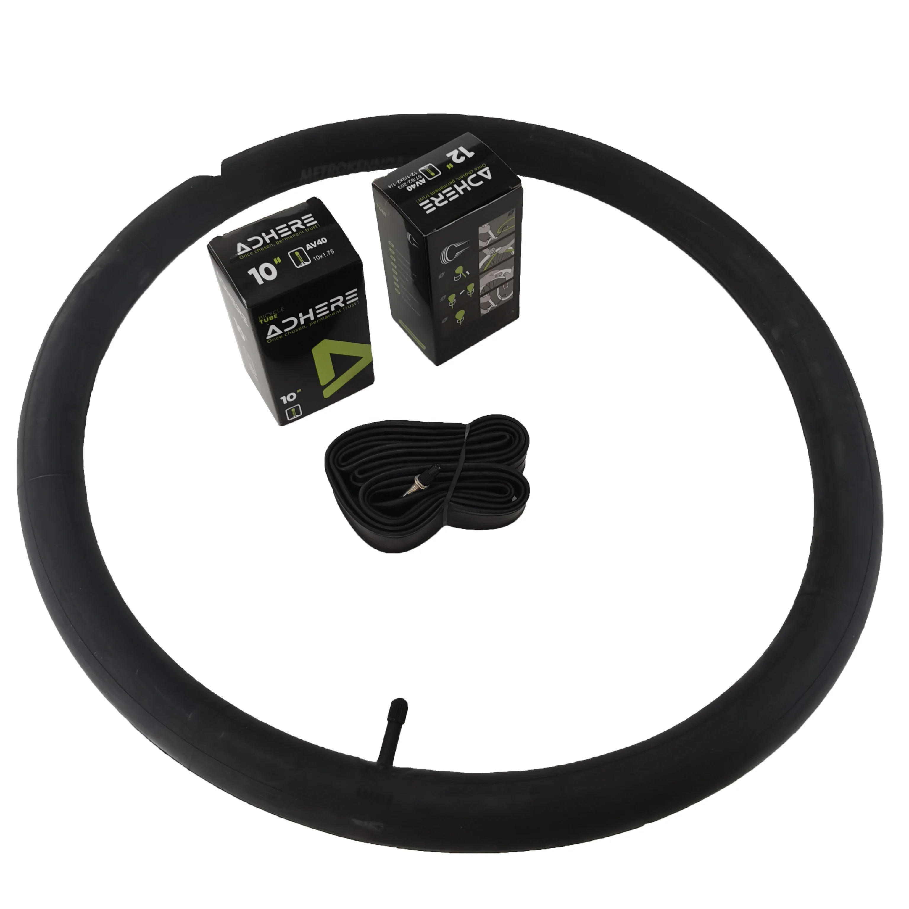 Adhere Bicycle spare parts natural inner tube black with AV DV EV valve 26x1.5/1.75/1.95/2.125