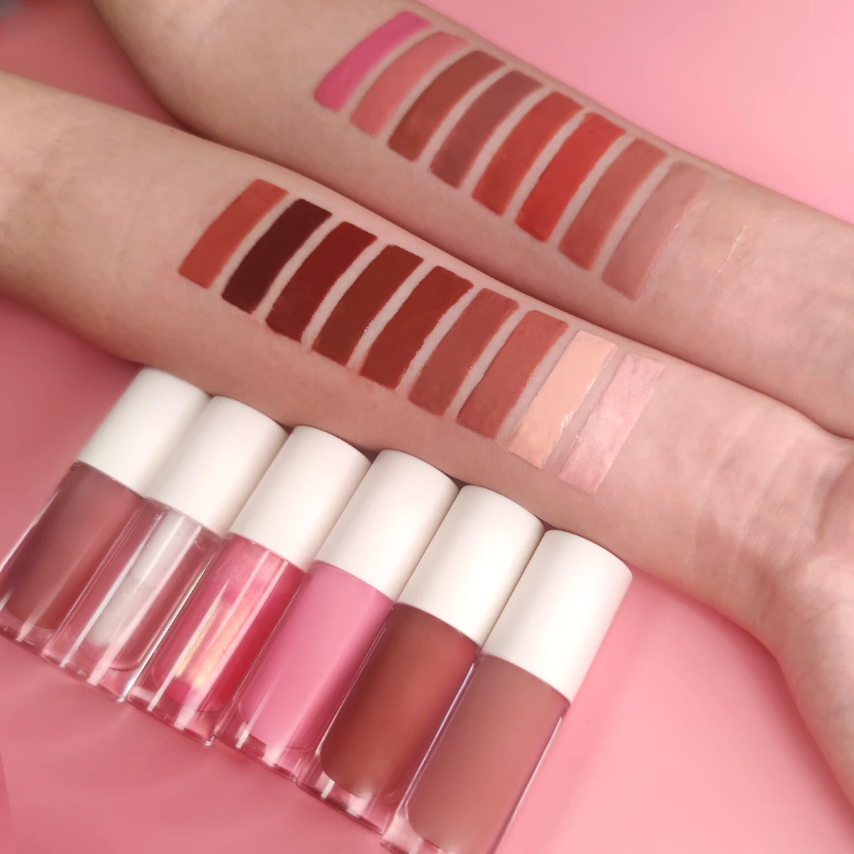 
wholesale private label lip gloss skin tones color glitter lip gloss vendor 