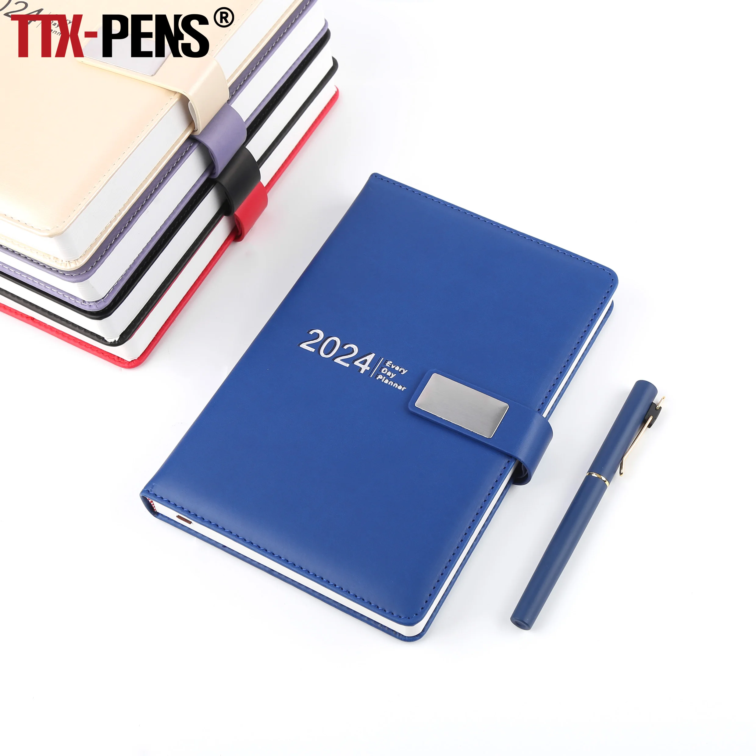 TTX Christmas Giveaways Custom Logo A5 Format Pu Vegan Leather Journal Notebook