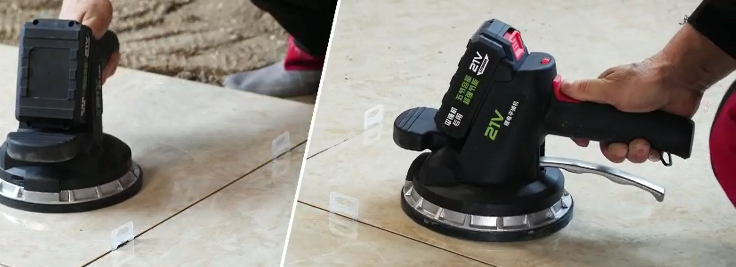 TGS High Efficiency Electrically Adjustable 21V Lithium Electric Heavy Duty Ceramic Tile Laying Vibrator Floor  Leveling Machine