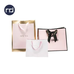 Custom Luxury Gift Garment Paper Shopping Bags Lightweight Shopping Tote Bag