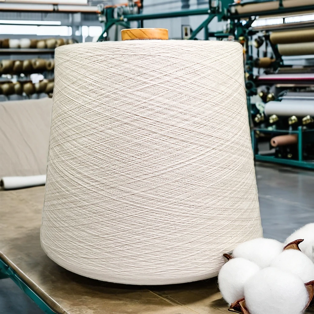 CVC 40S/1 Spun Yarn 60% Cotton 40% Polyester Melange Low Price Chinese Supplier