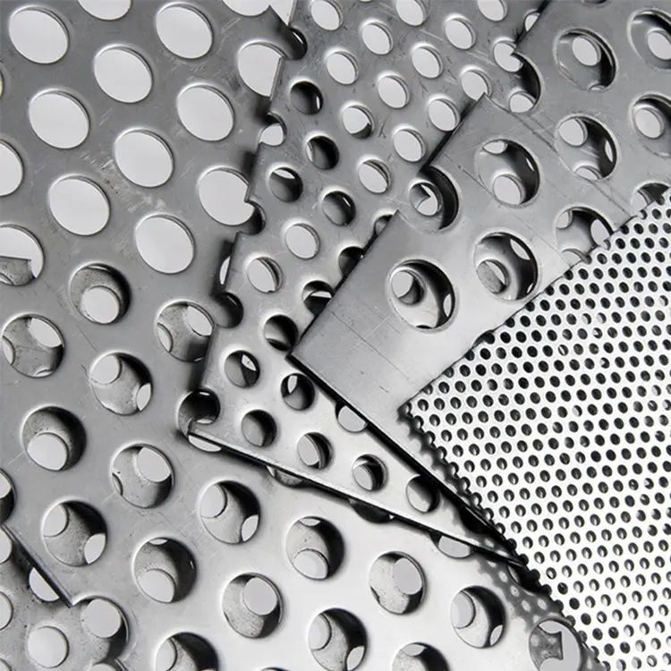 customized punched 1.2mm hole diameter stainless steel  304 sheet perforated SS plate 316L