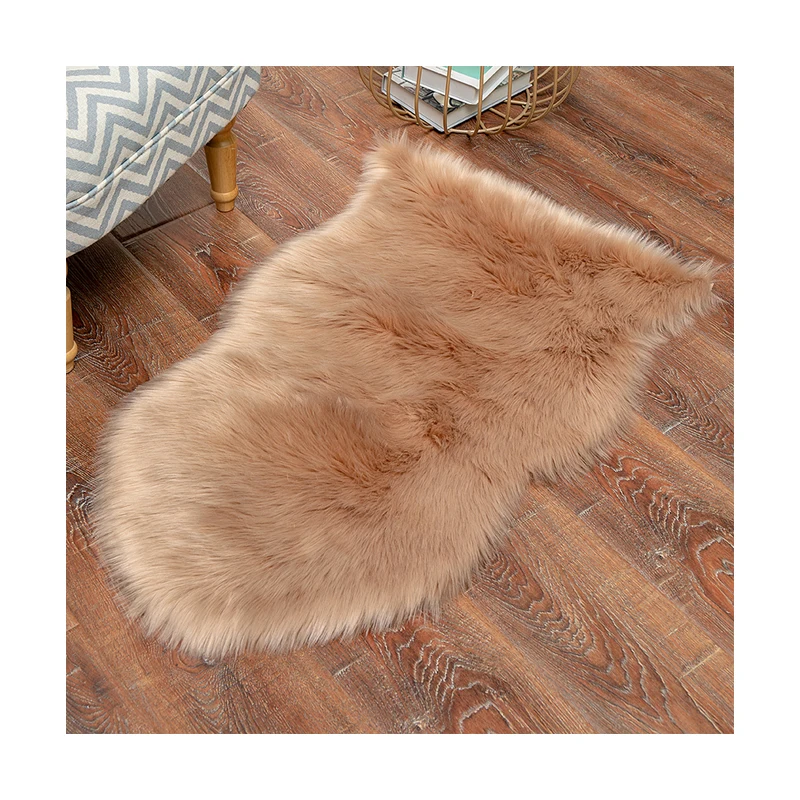 Сделанный на заказ коврик для дивана из овечьей кожи ручной работы, коврик из искусственного меха, меховые коврики