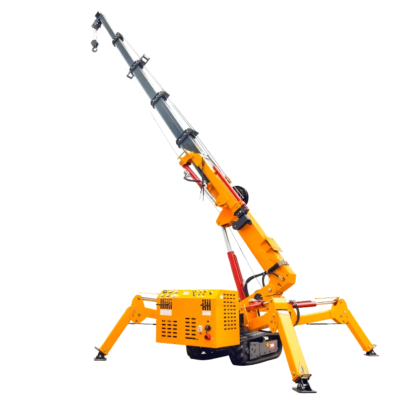 1.2 ton 1200kg glass lifter crane Mini Electric Diesel 3 ton 3000 kg capacity Lifting Equipment Crawler Spider Crane