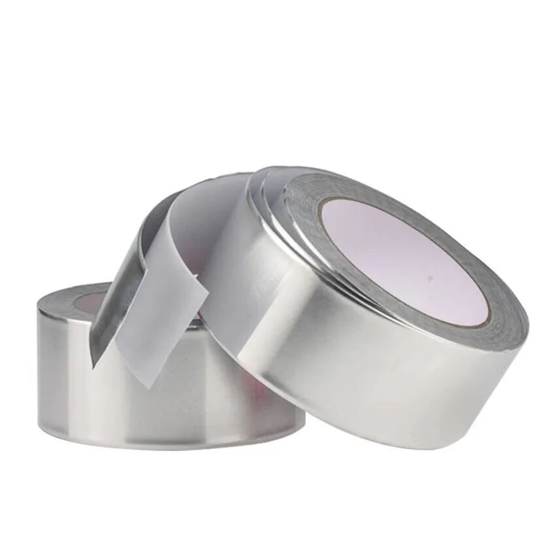 0.05mm Thick Aluminum Foil Tape High Temperature Resistant Self-Adhesive Shielding Conductive Tape