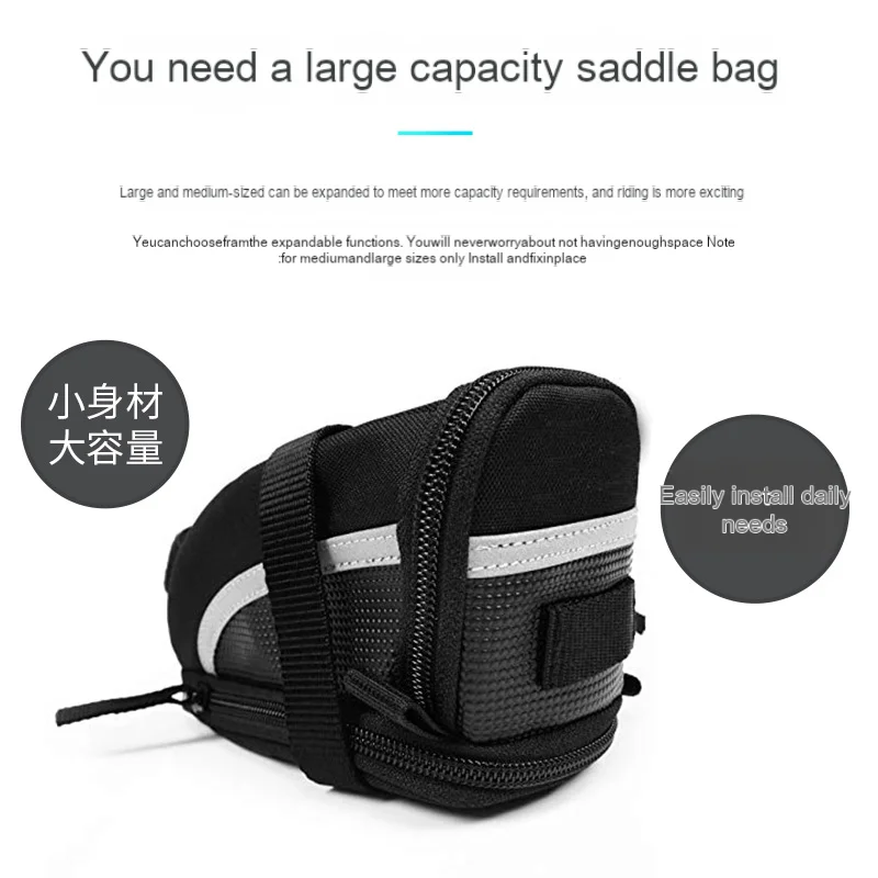 RTS Bicycle Series Strap On Bike Saddle Bag Bicycle Seat Pack Bag Cycling Wedge with multi Size Options Bike bags