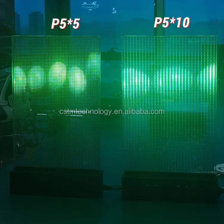 P5 P10 P20 LED Photoelectric Glass Brand Store Clear Tempered LED Display Glass Outdoor Building LED Display Screen Smart Glass