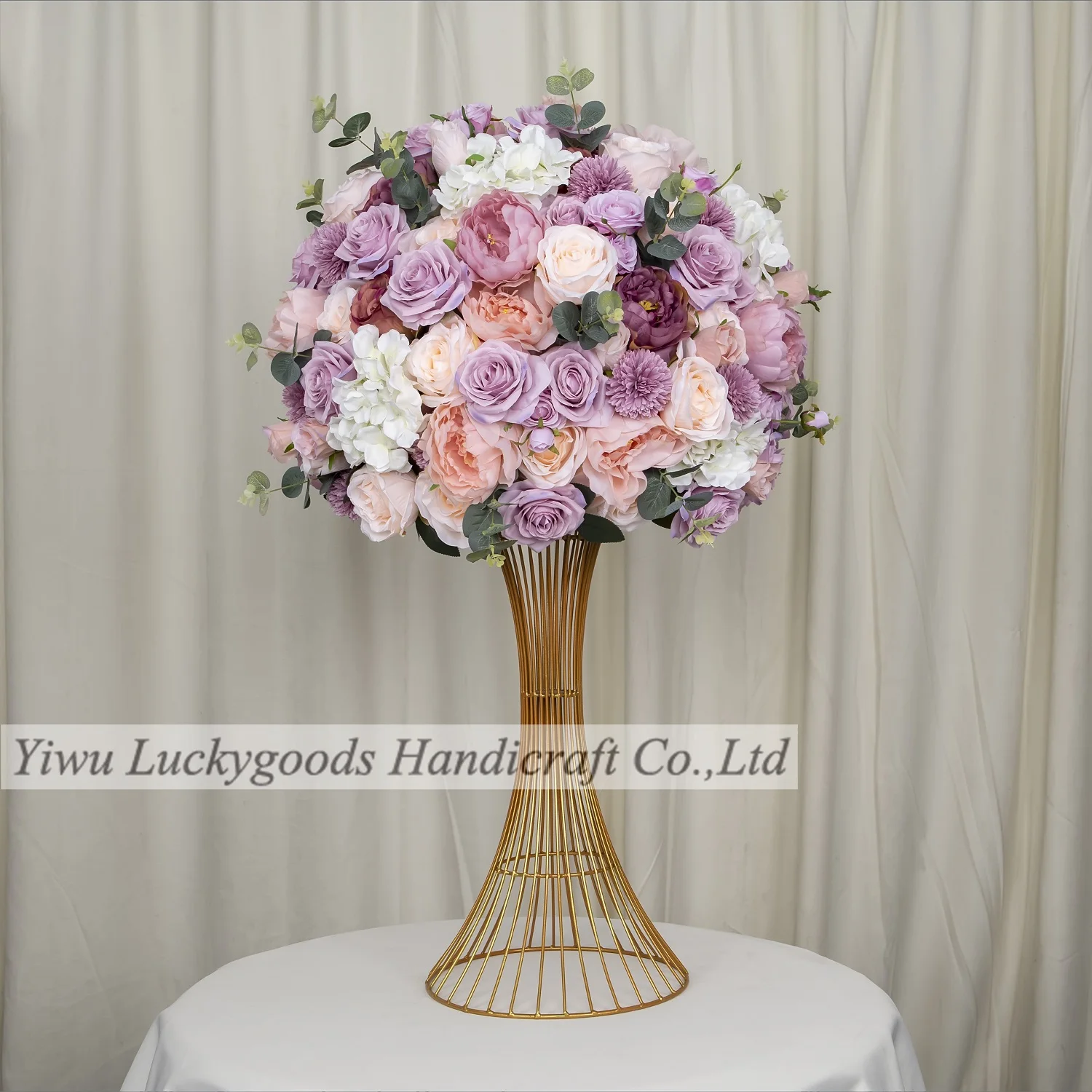 LFB1801 New Fantastic customize large size 75cm green pink flower ball for wedding centerpieces