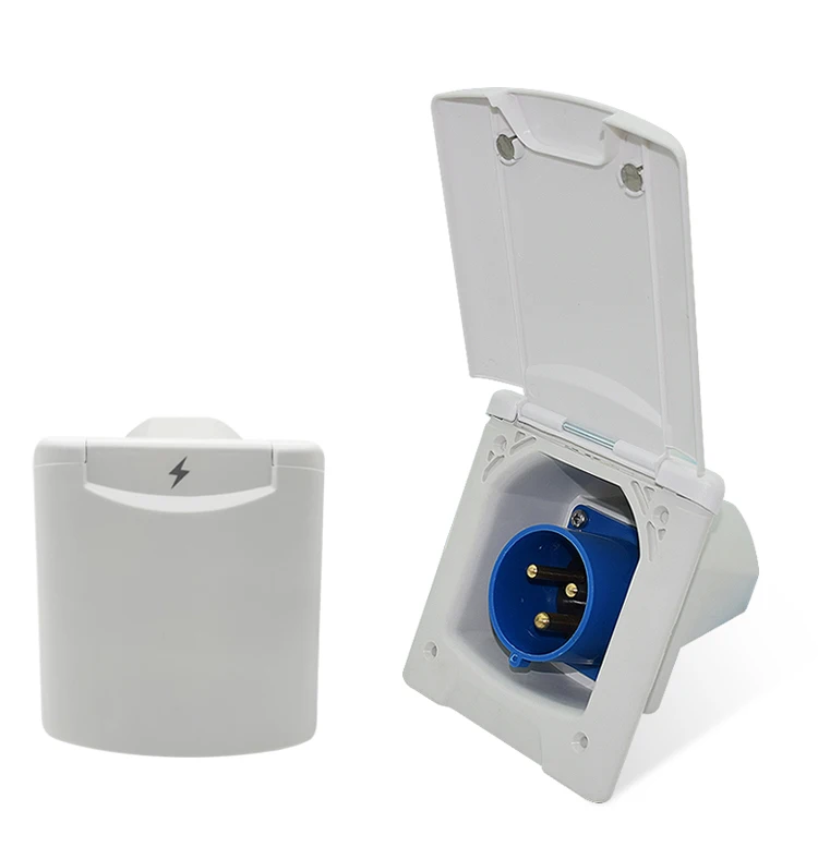 OEM RV external power interface Waterproof external power box 16A32A mains interface RV accessories