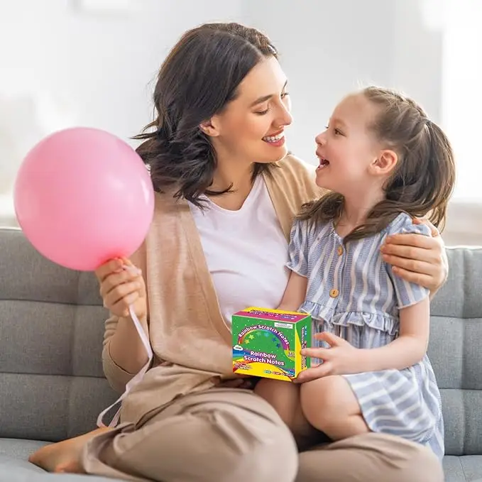 children's rainbow scratch note book magic color paint kids craft kit art paper black drawing books paper