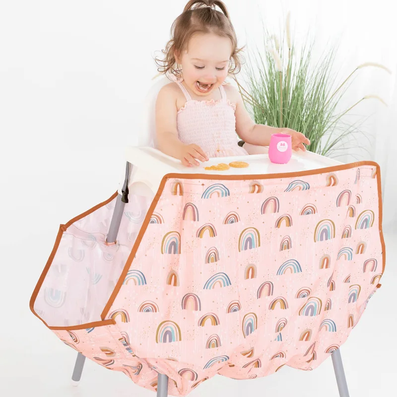 High Chair Food Catcher for Babies And Toddlers Splat Mat Under High Chair Food Bib And Mess Catcher