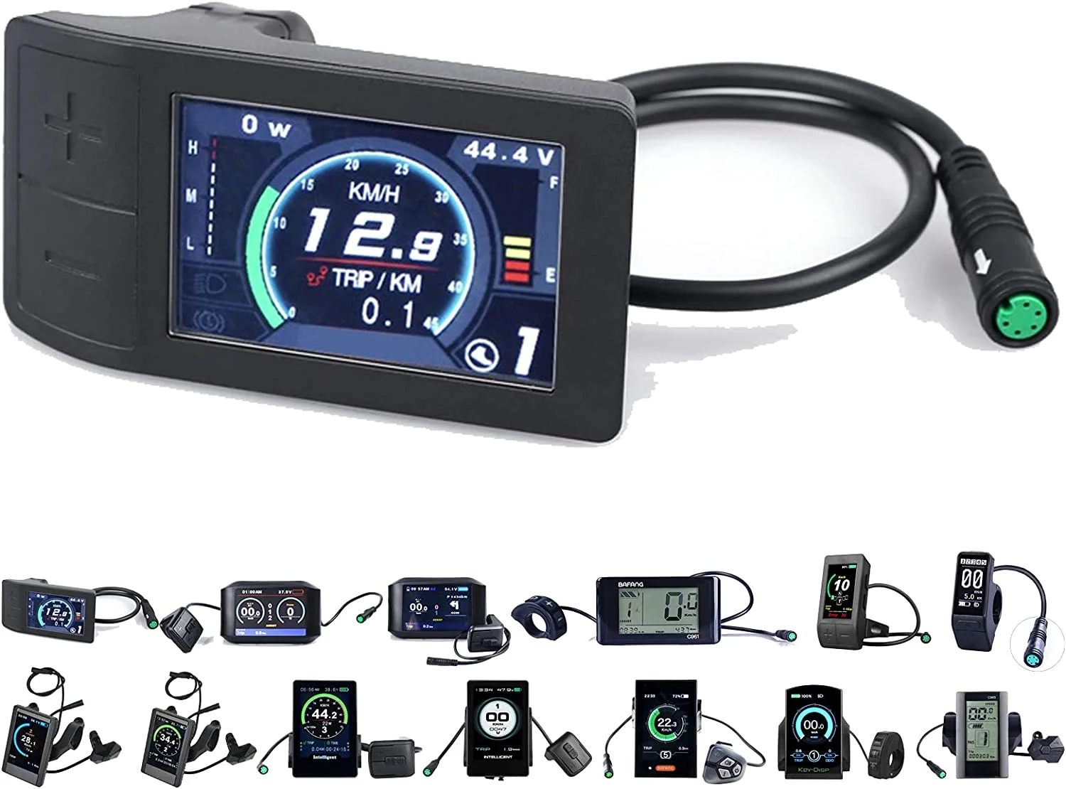 eBike Display 36V 48V 52V Electric Bike Computer 500C Smart Bicycle Speedometer For BAFANG Motor UART Protocol 5PIN Female