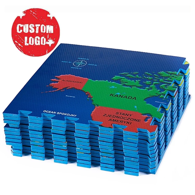 2024 Factory Custom New EVA Foam Mat Various Colors Interlocking Floor Puzzle with Map Tape Printing for Kids Outdoor Prayer Use