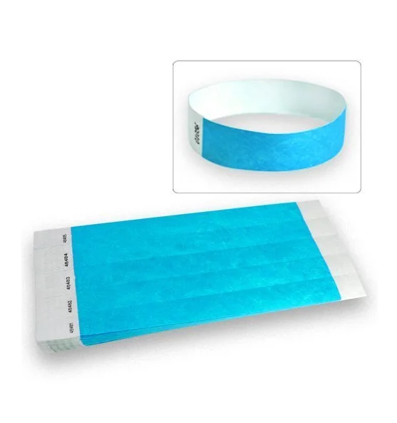 Tyvek бумажные браслеты рекламные с индивидуальным логотипом водонепроницаемые для активного отдыха парка развлечений