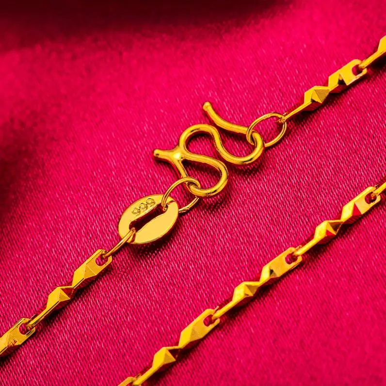 Gold-Plated Female Alluvial Gold Starry Necklace Slim Chain Brass Jewelry Wedding Live Gift Wholesale